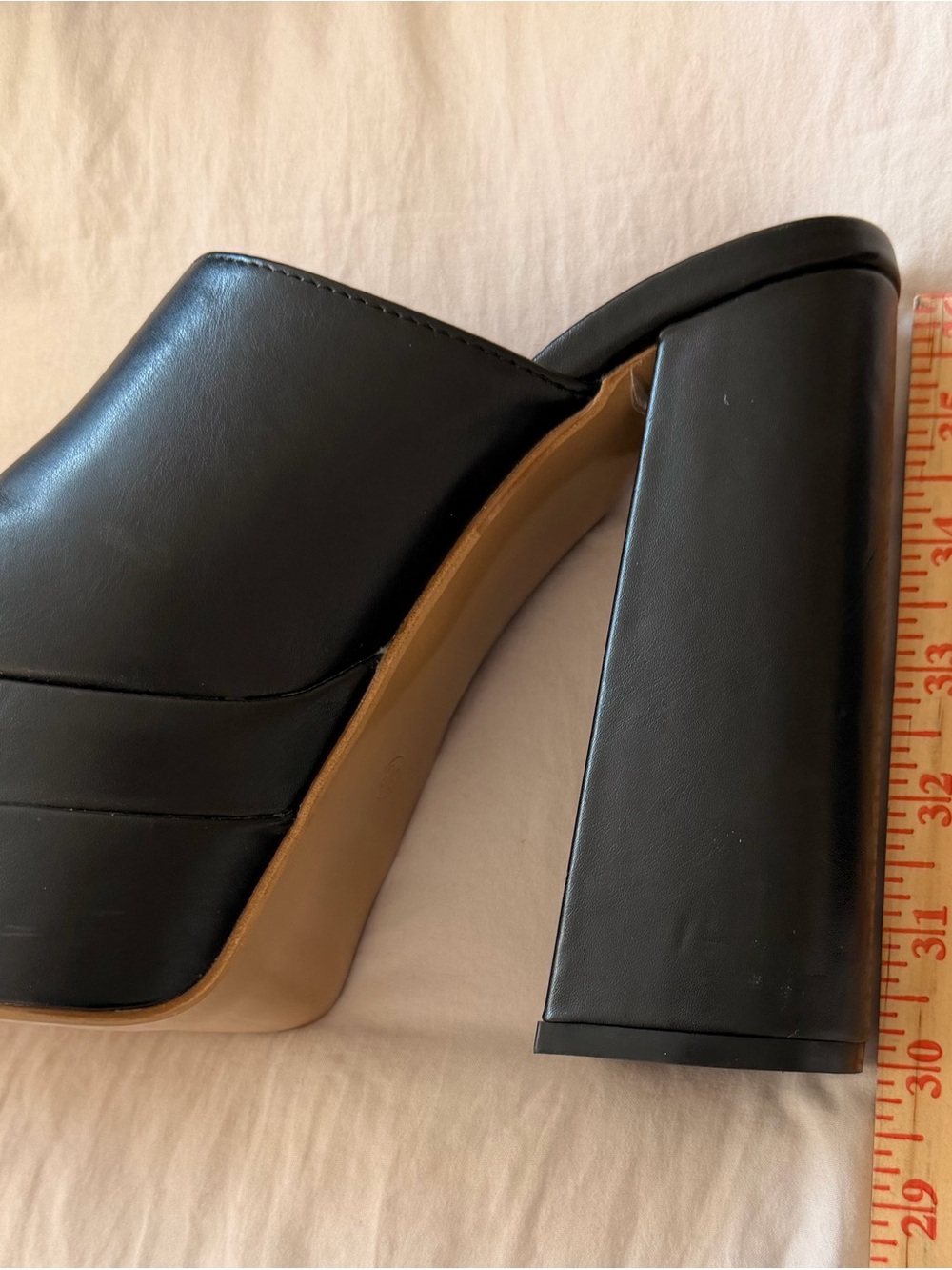 Black Platform Mule Heeled Sandals - Women - Picture 4 of 5
